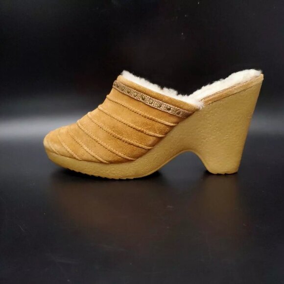Cole Haan Suede Devon Clog Mules Heels Shoes Women's Size 8.5 - Picture 8 of 12